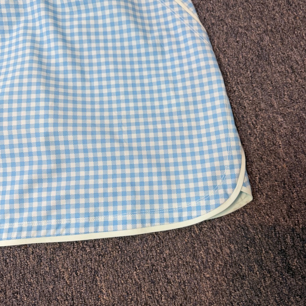 Lands End Blue Gingham Golf Skort Womens Tennis Pickleball Active Skirt Pockets - Picture 7 of 12